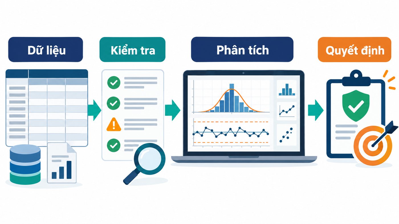 Phân tích dữ liệu chất lượng: quy trình từ dữ liệu đến quyết định trên Minitab